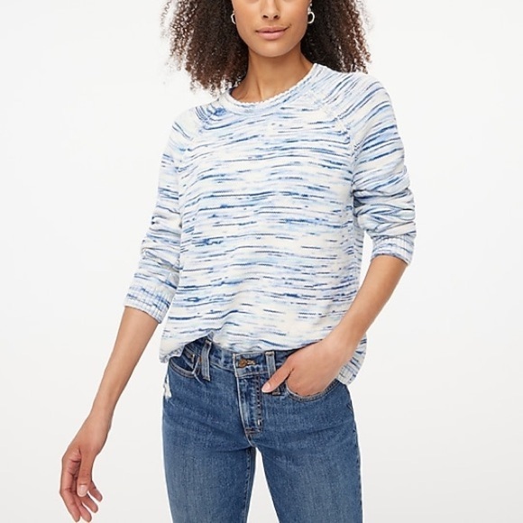 J. Crew Speckled Blue Pullover Sweater Size Small Preppy - Picture 1 of 11